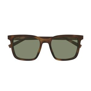 SAINT LAURENT Square Frame Sunglasses With Tortoiseshell Pattern